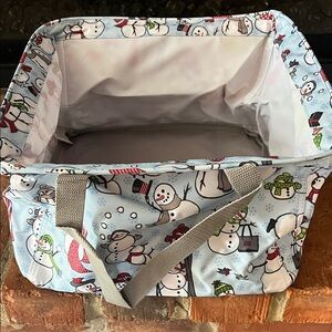 Thirty-One Snowman Print Utility Tote